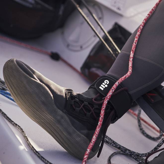 Gill Marinebotas de borda 2B02330 preto e laranja