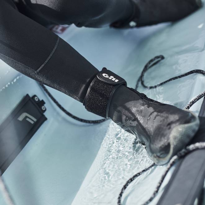 Gill Marinebotas de borda 2B02330 preto e laranja