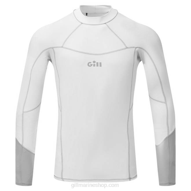 Gill Marinecolete pro rash masculino manga longa 2B02603 branco