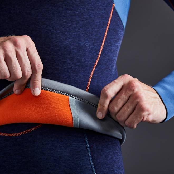 Gill Marinetop firecell masculino 2B02227 jeans escuro e laranja