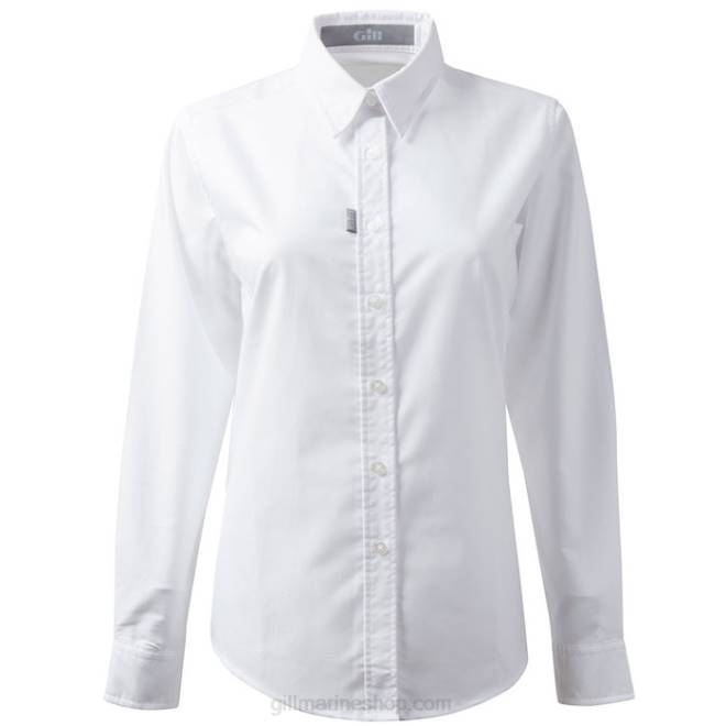 Gill Marinecamisa oxford manga longa feminina 2B02299 branco